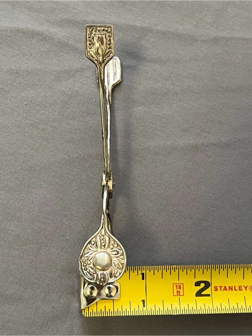 Vintage Nils Johan Of Sweden Art Nouveau Styles Floral Ornate Tidbit/Sugar Tongs